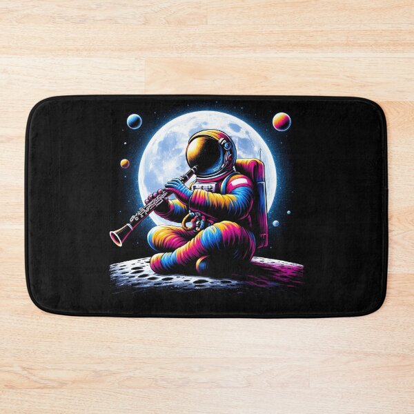 Item preview, Astronaut Playing Clarinet in Space Clarinet Player Clarinetist designed and sold by Kimberley King Art  King Art.