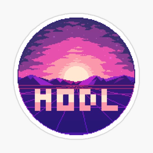 Item preview, Hodl Bitcoin Vaporwave Pixel Art designed and sold by CyberRex.