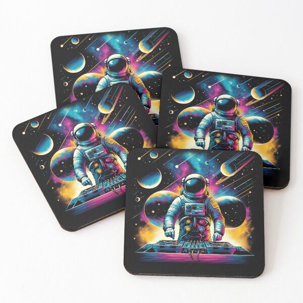 Item preview, Astronaut DJ DJing in Space EDM Funky Dance Club designed and sold by Kimberley King Art  King Art.