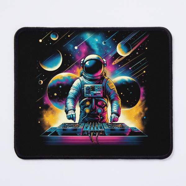 Item preview, Astronaut DJ DJing in Space EDM Funky Dance Club designed and sold by Kimberley King Art  King Art.