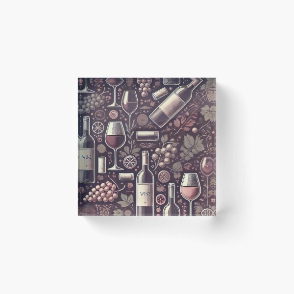 Item preview, Sophisticated Wine & Grape Pattern - Bottles, Glasses & Corks designed and sold by Designeerguy.
