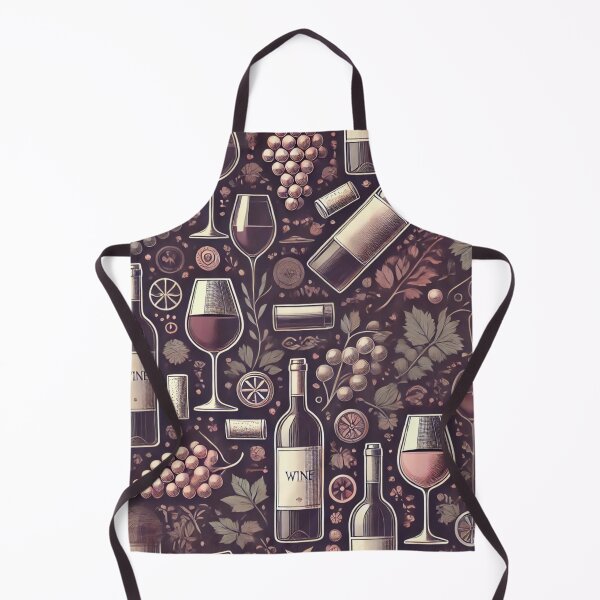 Item preview, Sophisticated Wine & Grape Pattern - Bottles, Glasses & Corks designed and sold by Designeerguy.