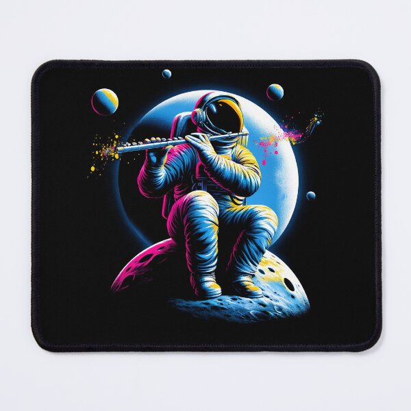 Item preview, Astronaut Playing Flute in Space Flute Player Flutist designed and sold by Kimberley King Art  King Art.