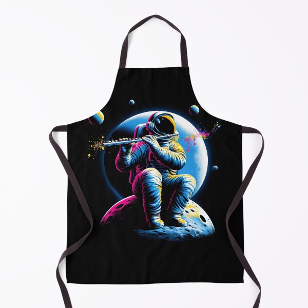 Item preview, Astronaut Playing Flute in Space Flute Player Flutist designed and sold by Kimberley King Art King Art.