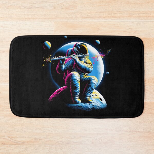 Item preview, Astronaut Playing Flute in Space Flute Player Flutist designed and sold by Kimberley King Art  King Art.