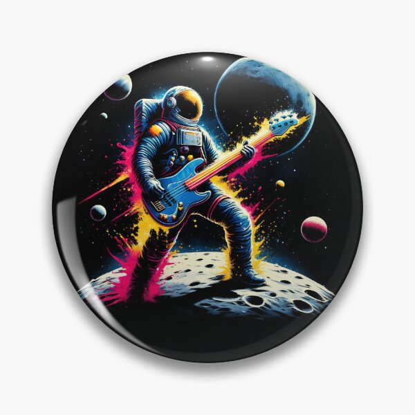 Item preview, Astronaut Guitarist  Rock Metal Bass Guitar Lover Rocker Bassist designed and sold by Kimberley King Art  King Art.