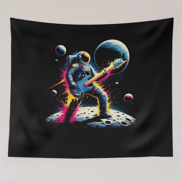 Item preview, Astronaut Guitarist  Rock Metal Bass Guitar Lover Rocker Bassist designed and sold by Kimberley King Art  King Art.