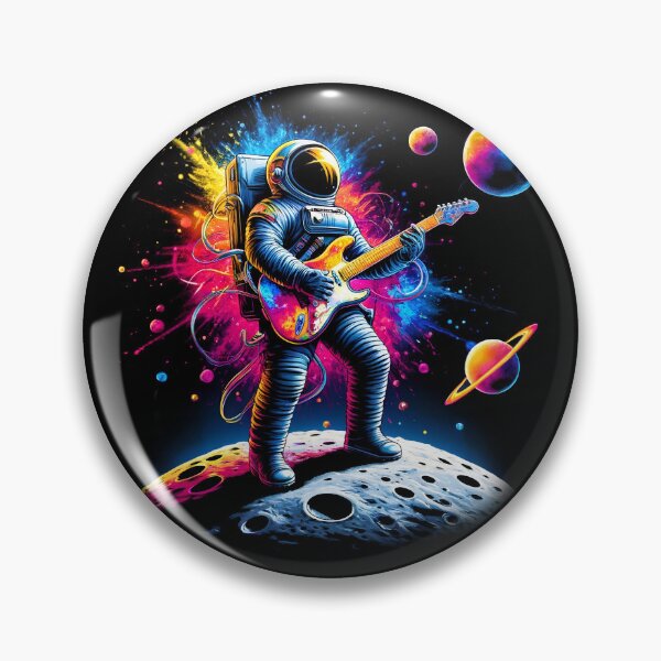 Item preview, Astronaut Guitarist Rock Metal Electric Guitar Lover Rocker Guitar Player designed and sold by Kimberley King Art  King Art.