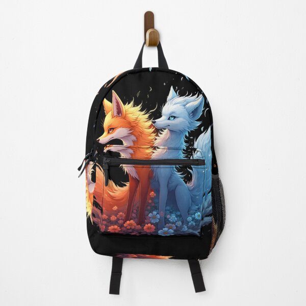 Item preview, Fiery and Icy Dual-Tailed Kitsune designed and sold by Nihonify.