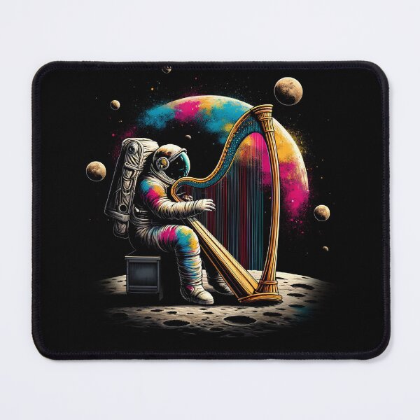 Item preview, Astronaut Playing Harp in Space Harp Player Harpis designed and sold by Kimberley King Art King Art.