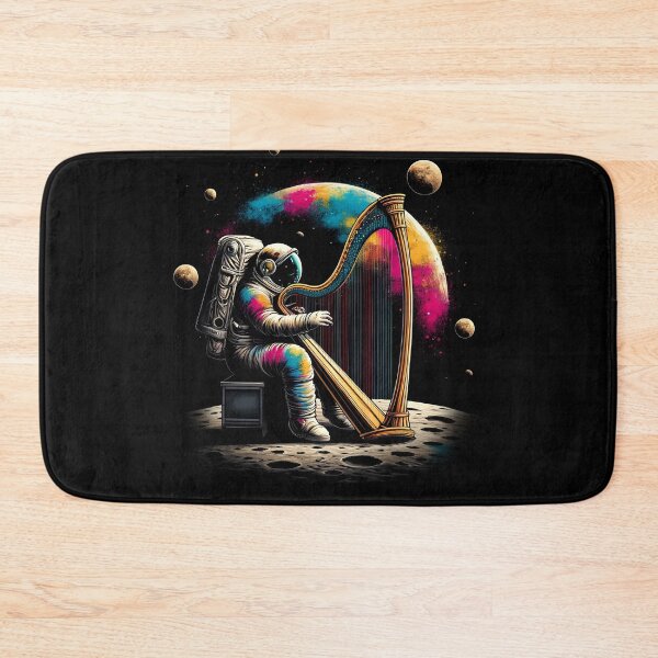 Item preview, Astronaut Playing Harp in Space Harp Player Harpis designed and sold by Kimberley King Art  King Art.