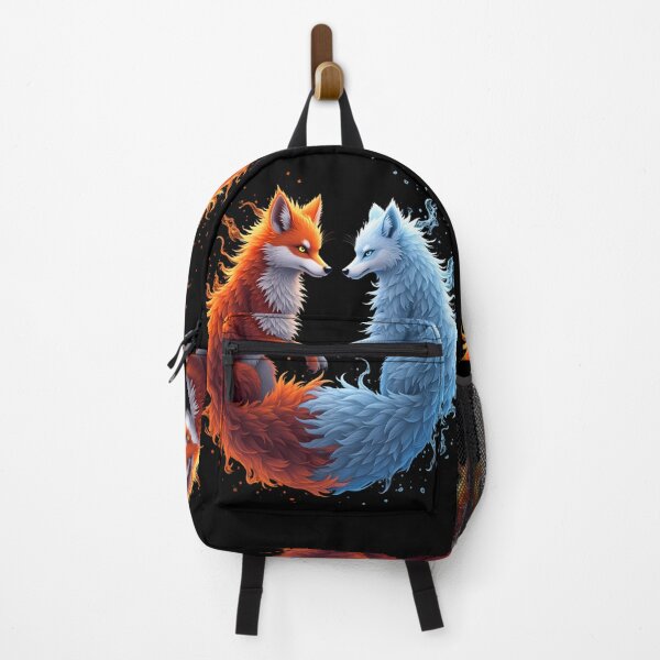 Item preview, Fiery and Icy Dual-Tailed Kitsune designed and sold by Nihonify.