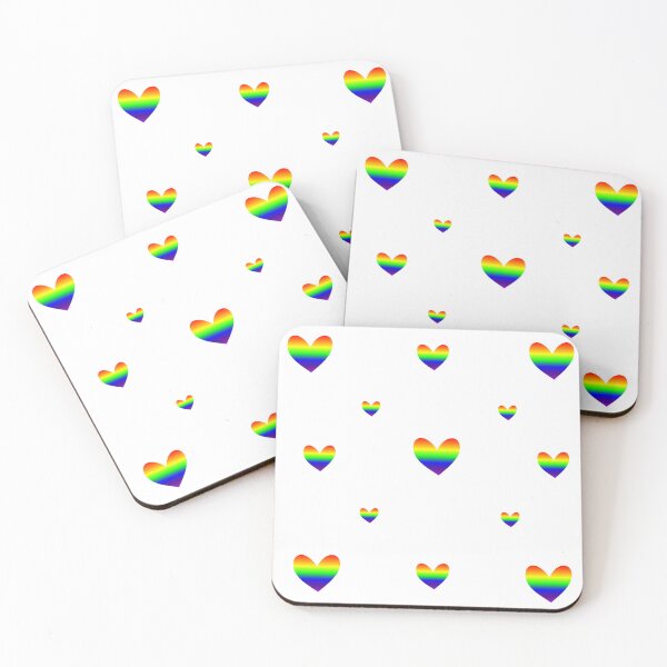 Item preview, rainbow hearts designed and sold by Aesthetic Crew.
