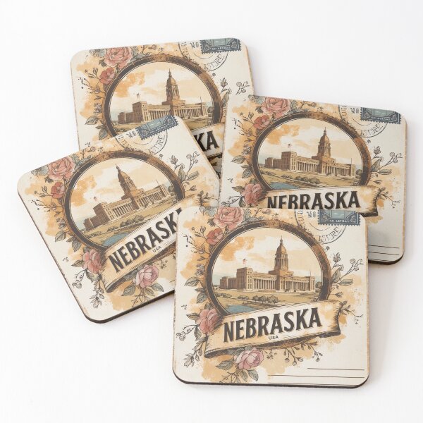 Item preview, Nebraska USA Vintage Travel Retro Postcard Design designed and sold by TravelPostcardGems.