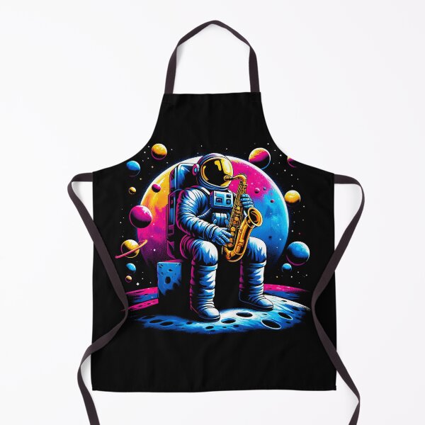 Item preview, Astronaut Playing Saxophone in Space Saxophone Player Saxophonist designed and sold by Kimberley King Art King Art.
