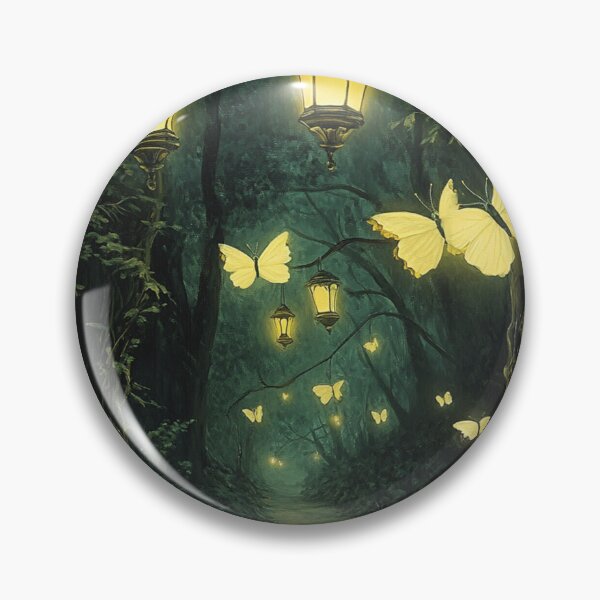 Item preview, Luminous Forest Path - Lanterns and Golden Butterflies designed and sold by Creet-Design.