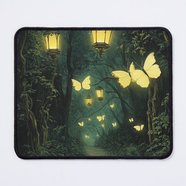 Item preview, Luminous Forest Path - Lanterns and Golden Butterflies designed and sold by Creet-Design.