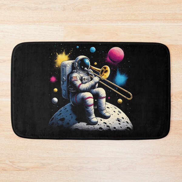 Item preview, Astronaut Playing Trombone in Space Trombone Player Trombonist designed and sold by Kimberley King Art  King Art.