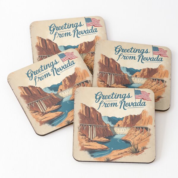 Item preview, Greetings from Nevada USA Vintage Travel Retro Postcard Design designed and sold by TravelPostcardGems.