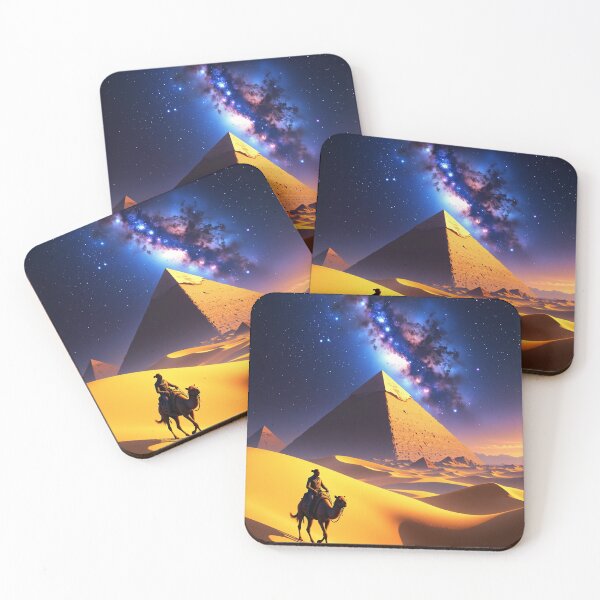 Item preview, Celestial Majesty: A Starry Night at the Pyramids designed and sold by FortuneWildCat.