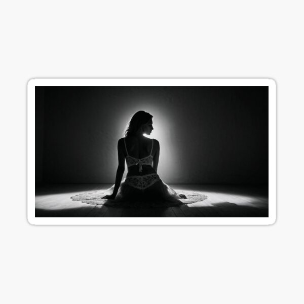 Item preview, Silhouette of Elegance – Timeless Femininity in Black and White designed and sold by Pandora113.