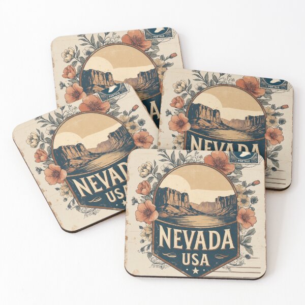 Item preview, Nevada USA Vintage Travel Retro Postcard Design designed and sold by TravelPostcardGems.