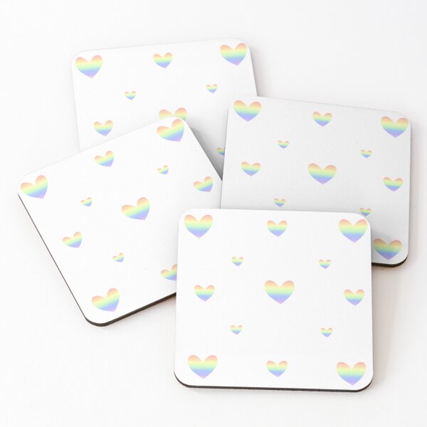 Item preview, pastel rainbow hearts designed and sold by Aesthetic Crew.