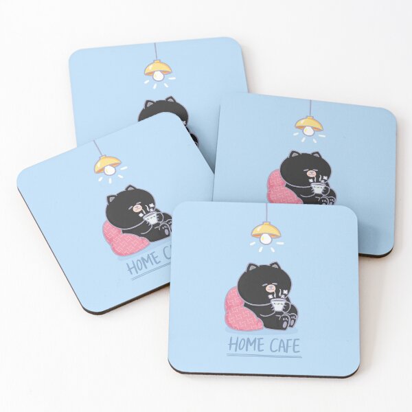 Item preview, Black Cat Print Monet Waterlily Poster Home Cafe designed and sold by morongborong.