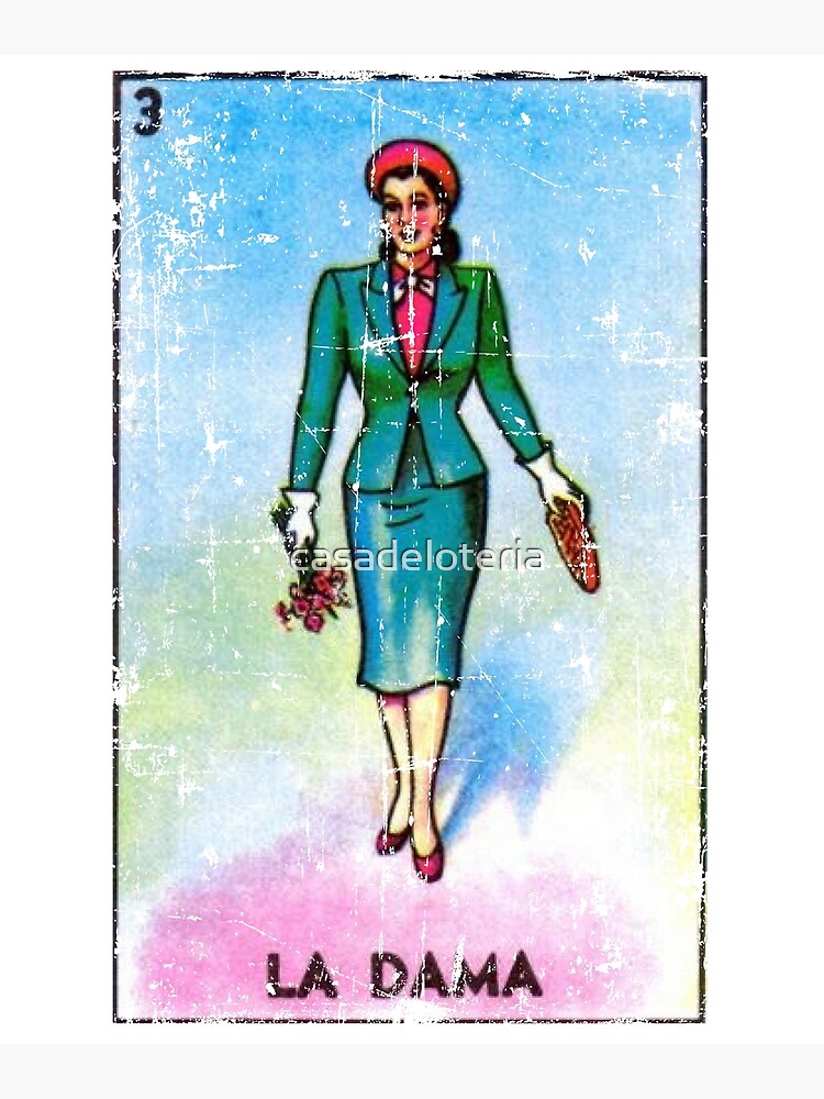 "La Dama Loteria Card (The Lady)" Framed Art Print by casadeloteria | Redbubble