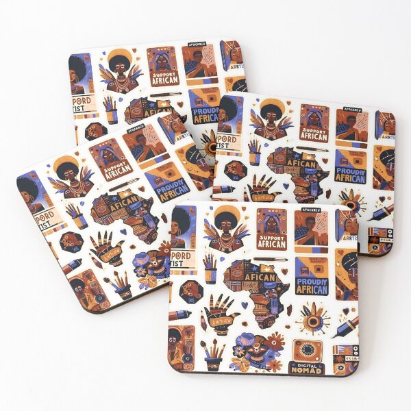 Item preview, African Culture Stickers Bundle designed and sold by DinaMurad.