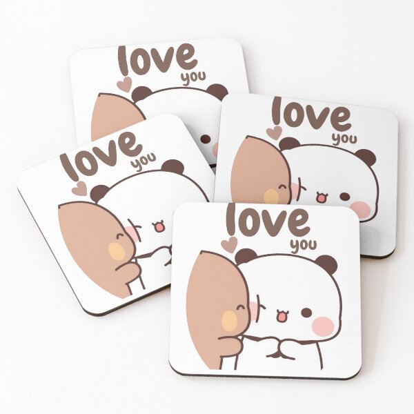 Item preview, I Love You - Panda Bear And Brownie True Love BUBU DUDU Couple Goma peach Sugar Valentine xmas designed and sold by BrightStreets.