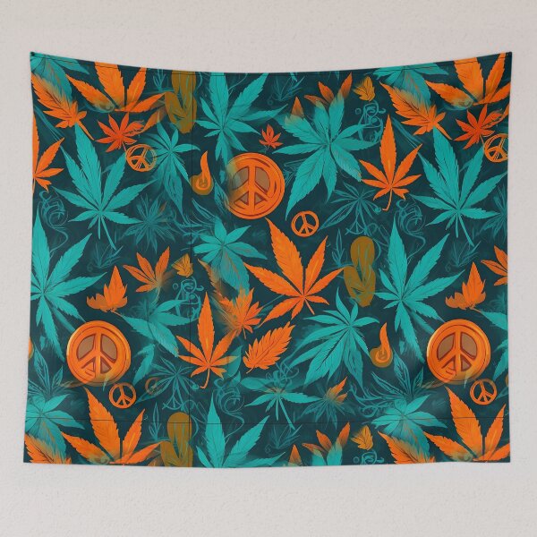 Item preview, Cannabis Peace Pattern Green Leaf Vibes designed and sold by MindWave THC.