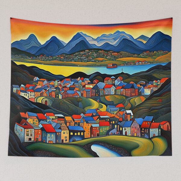 Item preview, Village in fjord 3 designed and sold by George Hutton Hunter.