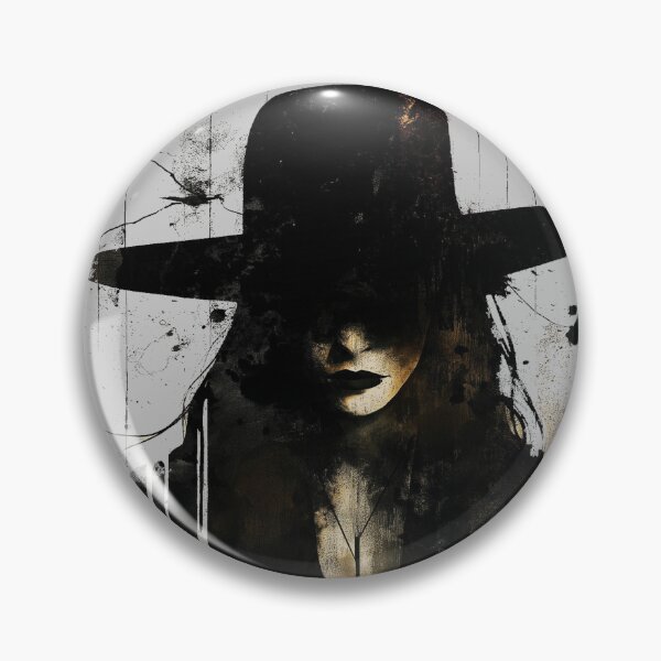 Item preview, Mystery Girl. Shadow, intrigue grunge splatter design.  designed and sold by Shoot-The-Moon.