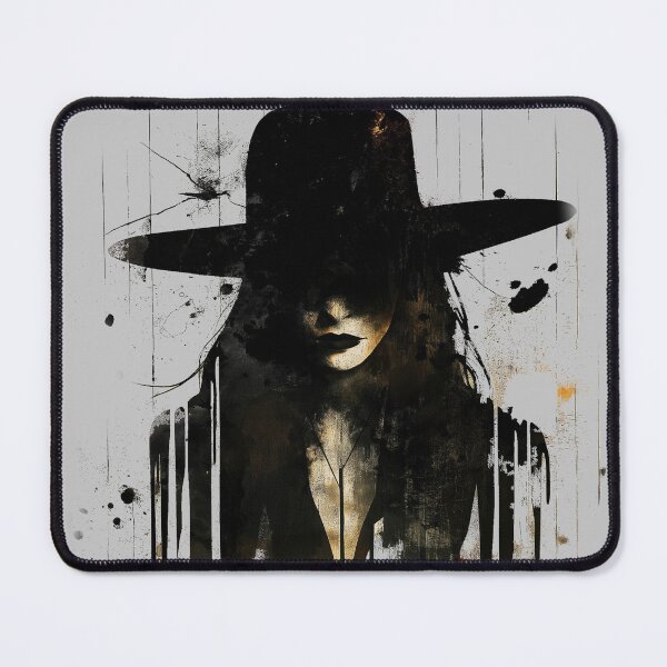 Item preview, Mystery Girl. Shadow, intrigue grunge splatter design. designed and sold by Shoot-The-Moon.