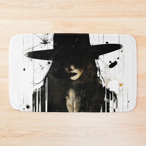 Item preview, Mystery Girl. Shadow, intrigue grunge splatter design.  designed and sold by Shoot-The-Moon.