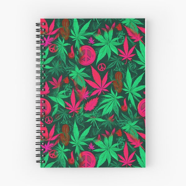 Item preview, Cannabis Peace Pattern Neon Green Leaf Vibes designed and sold by MindWave THC.