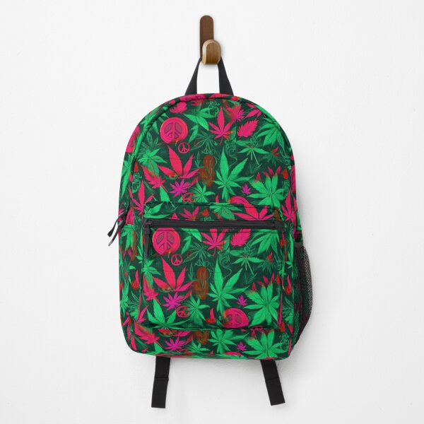 Item preview, Cannabis Peace Pattern Neon Green Leaf Vibes designed and sold by MindWave THC.
