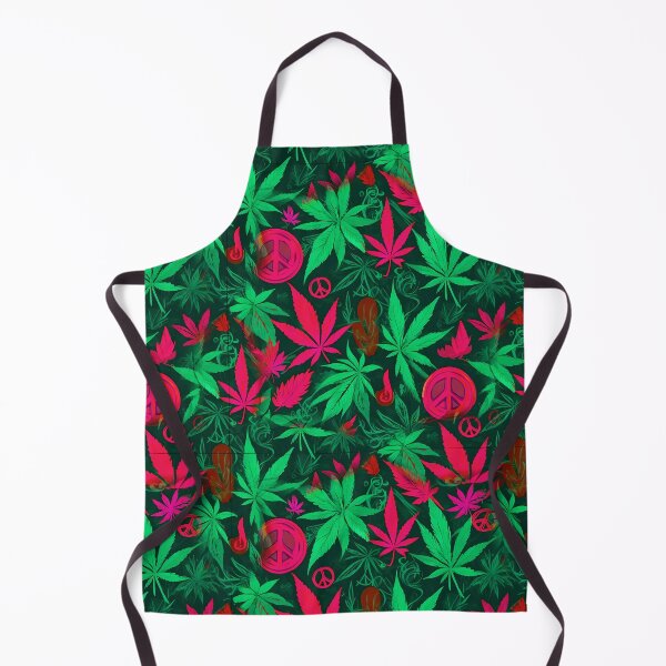 Item preview, Cannabis Peace Pattern Neon Green Leaf Vibes designed and sold by MindWave THC.
