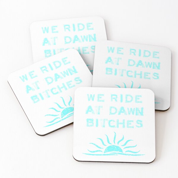 Item preview, We Ride At Dawn Bitches (Cyan Imprint) designed and sold by Bizb.