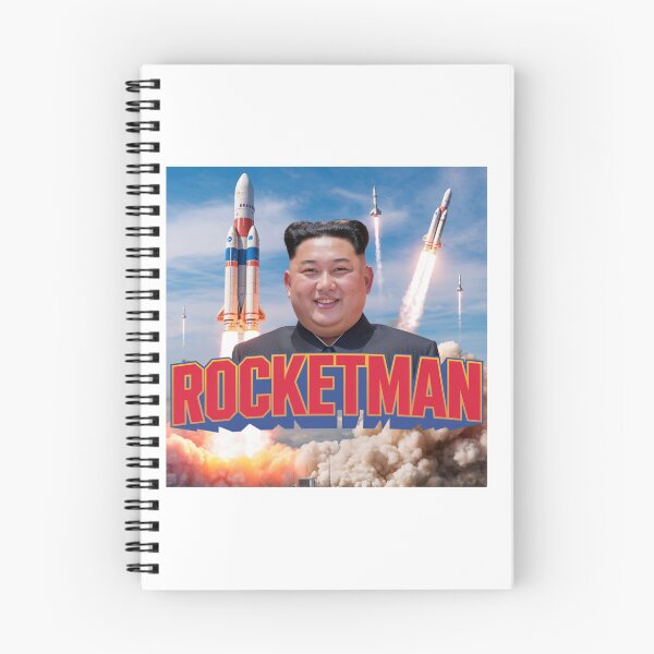 Item preview, Rocketman, Corea del Norte, líder supremo, funnyfits70, humor, gracioso, retro, vintage, citas divertidas, humor animal, designed and sold by FunnyFits70.