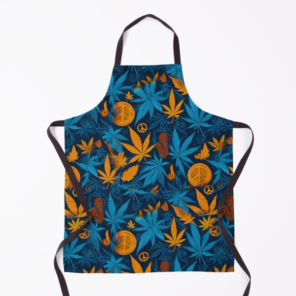 Item preview, Cannabis Peace Pattern Blue Orange Leaf Vibes designed and sold by MindWave THC.