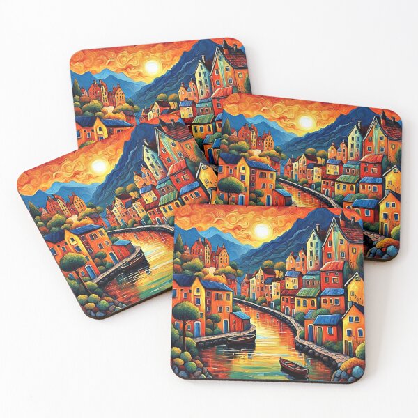 Item preview, Village in fjord 5 designed and sold by George Hutton Hunter.