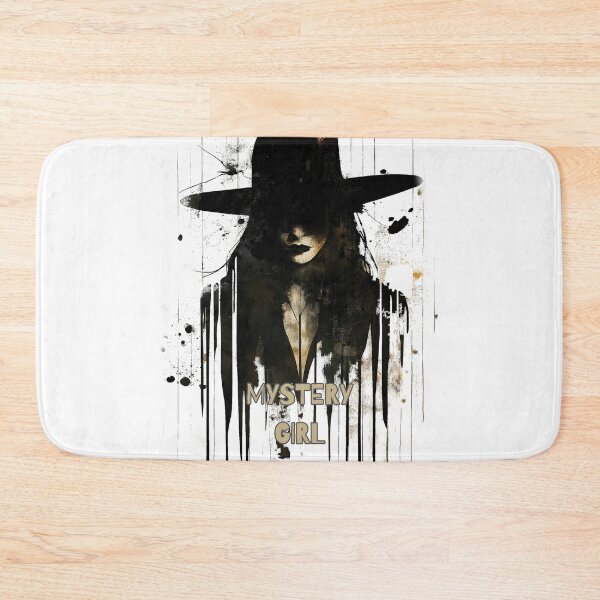 Item preview, Text version-Mystery Girl. Shadow, intrigue grunge splatter design.  designed and sold by Shoot-The-Moon.
