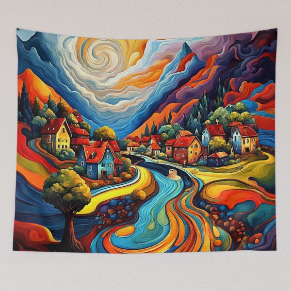 Item preview, Village in fjord 10 designed and sold by George Hutton Hunter.