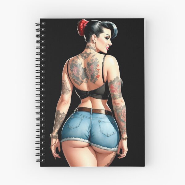 Aperçu de l'œuvre Fille Rockabilly Encrée Chaude  créée et vendue par VDDDesign.
