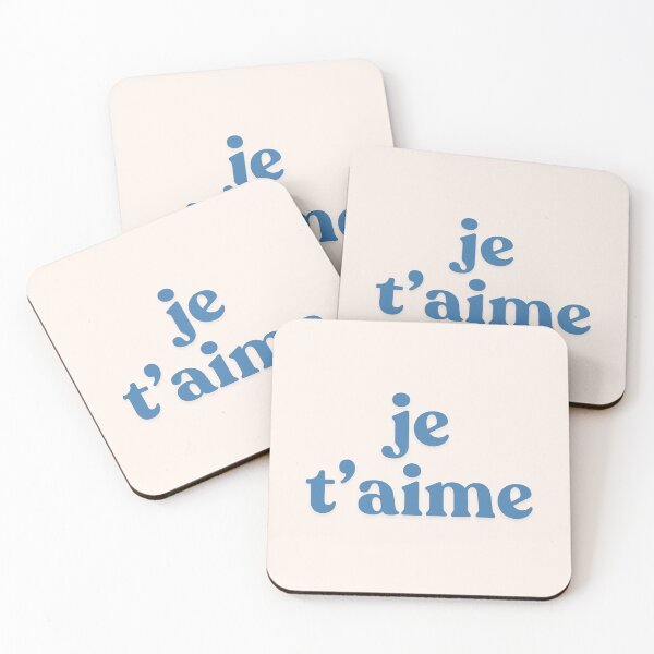 Item preview, Je t’aime – Minimalist French Typography Design on Apparel & Accessories Blue designed and sold by embold.