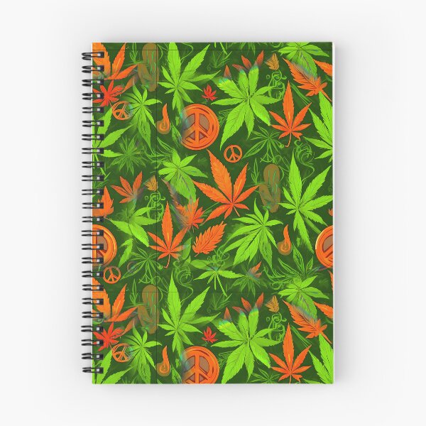 Item preview, Cannabis Peace Pattern Orange Yellow Leaf Vibes designed and sold by MindWave THC.