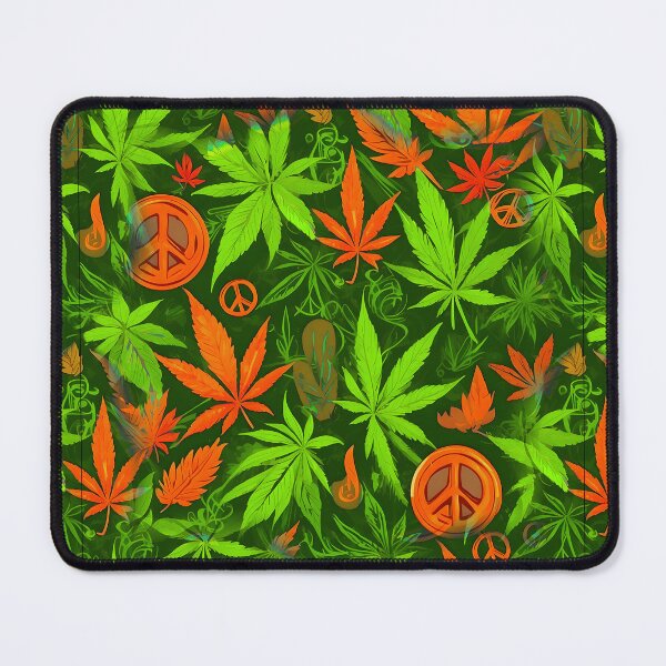Item preview, Cannabis Peace Pattern Orange Yellow Leaf Vibes designed and sold by MindWave THC.
