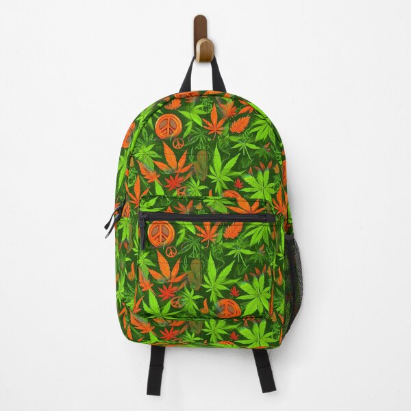 Item preview, Cannabis Peace Pattern Orange Yellow Leaf Vibes designed and sold by MindWave THC.